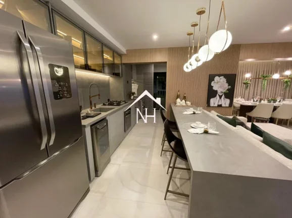 Imagem apartamento 135m² com 3 suítes,terraço gourmet,2 vagas,Brinquedoteca,Churrasqueira,Fitness Piscina com Raia, Playground,solarium,deck,salão de festas