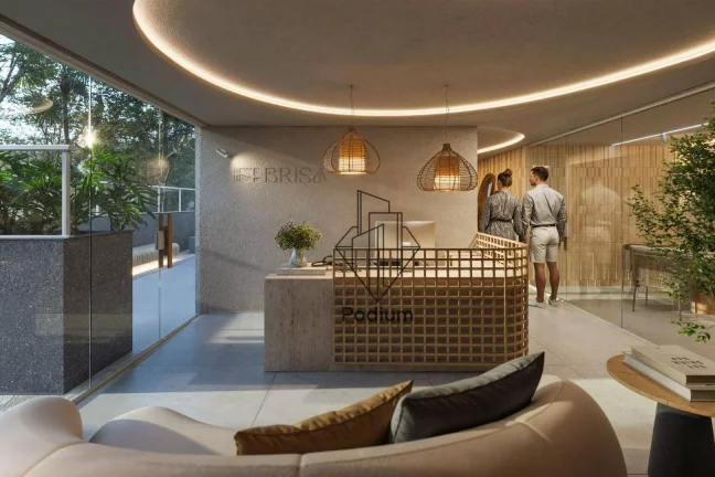 Imagem Apartamentos com varanda / sacada e área de lazer completa à 250m da praia de Intermares - AP2483