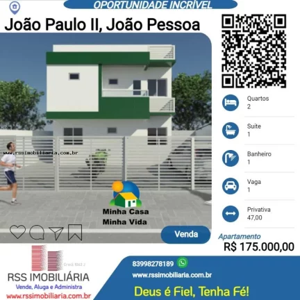 Vendo apartamento no João Paulo II em João Pessoa/PB