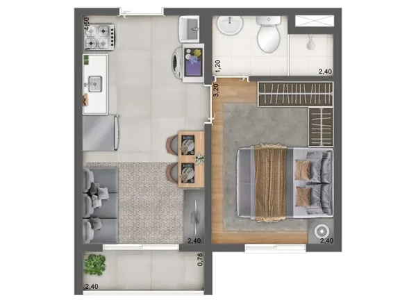 Imagem Apartamento com 27m2, 1 dormitório à venda ou locação na Barra Funda, São Paulo
