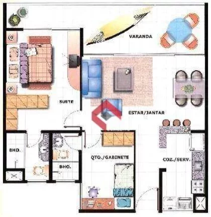 Imagem Apartamento à venda, 72 m² por R$ 540.000,00 - Praia de Iracema - Fortaleza/CE