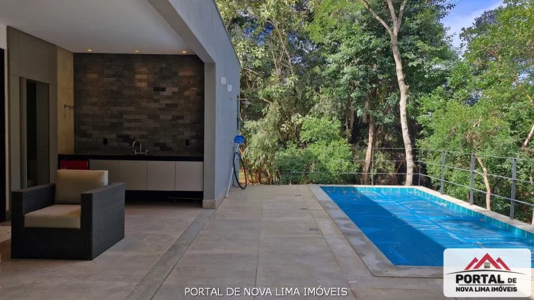 Imagem Casa a venda no condomínio Quintas do Sol em Nova Lima. Casa de 1 pavimento. Casa com 3 suítes, casa de alto luxo. Casa nova a venda no Quintas do Sol