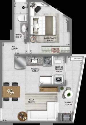 Imagem APARTAMENTO COM 42.41 m² - GUILHERMINA - PRAIA GRANDE SP