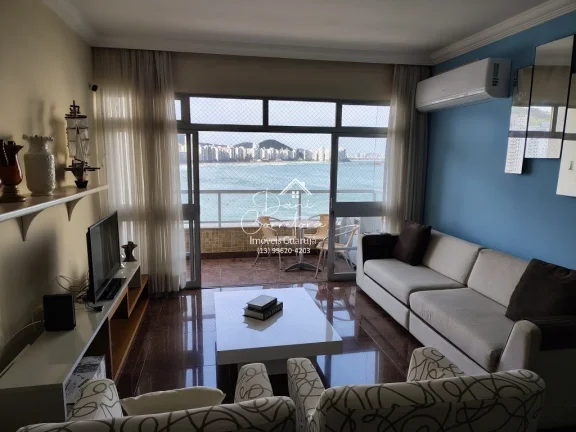 Imagem Apartamento de 3 quartos com suíte, 2 salas e 2 vagas de garagem na Vila Luis Antônio em Guarujá-SP - 150,25 m² de área