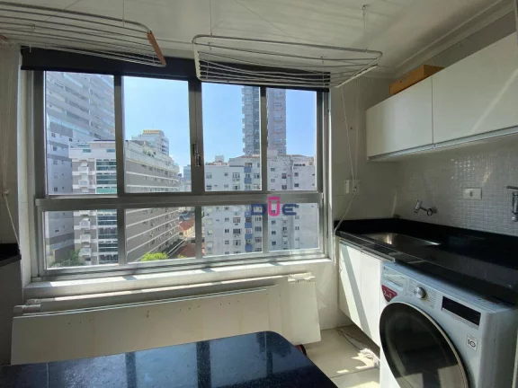 Imagem Apartamento com 3 dormitórios à venda, 127 m² por R$ 820.000,00 - Pompéia - Santos/SP
