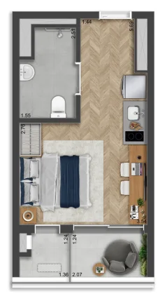 Imagem Convidamos você a repensar o morar contemporâneo, elevando seu apartamento a outro nível e trazen...