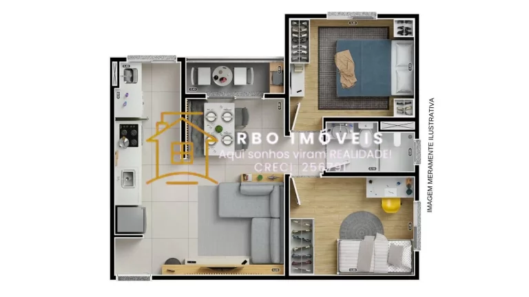 Imagem Lançamento Residencial Aspen - Apartamentos à Venda com 2 Dormitórios