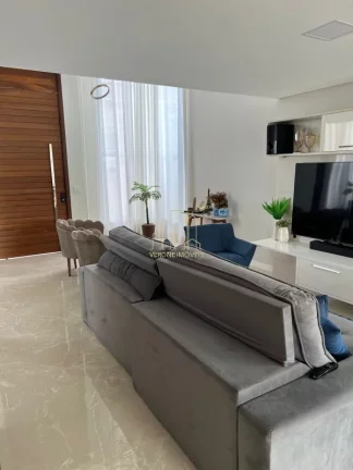 Imagem Excelente casa decorada em condomínio fechado com cinco suítes e espaço gourmet a venda em Lauro de Freitas