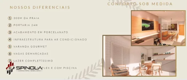 Imagem Apartamento com 2 dormitórios à venda, 97 m² por R$ 523.000,00 - Vila Caiçara - Praia Grande/SP