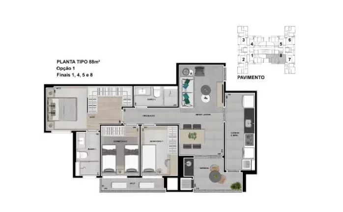 Imagem Apartamento para Venda em Cuiabá / MT no bairro Centro-Sul