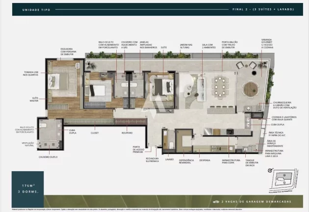 Imagem Apartamento Padrão - Bairro - Ponta da Praia.