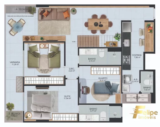 Imagem LANÇAMENTO NO PARQUE DAS CASTANHEIRAS / APARTAMENTO COM 2 QUARTOS - TERRACE