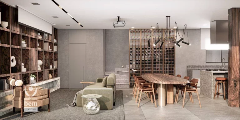 Imagem Casa nova com 267m², quintal gourmet, 4 quartos (2 suítes) à venda por R$ 3.068.000 - Santo Inácio - Curitiba/PR