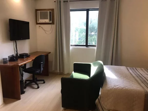 Imagem Flat para aluguel possui 30 metros quadrados com 1 quarto em Moema