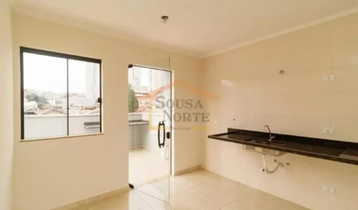 Imagem Apartamento novo 38m², dispõe de 2 dormitórios, 1 banheiro, sala para dois ambientes, cozinha, te...
