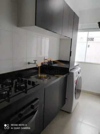 Imagem Apartamento compacto e funcional com 1 dormitório, banheiro com box, cozinha americana integrada à...