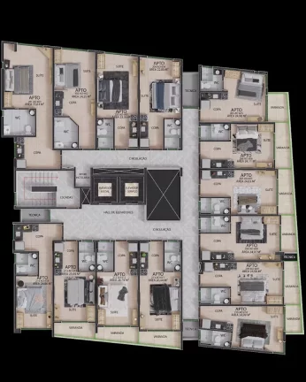 Imagem Flat com 1 dormitório à venda, 24 m² por R$ 396.148,13 - Manaíra - João Pessoa/PB