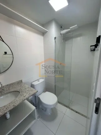 Imagem Apartamento de 25 m², mobiliado, com 1 dormitório, 1 banheiro e armários na cozinha, quarto e ban...