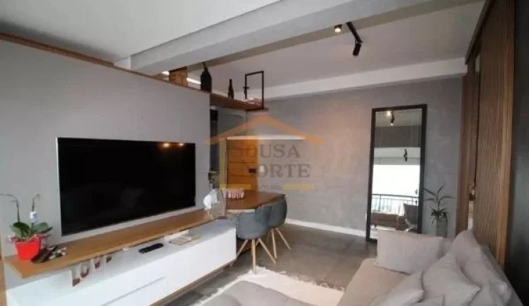 Imagem Apartamento com 42 m², composto por 1 dormitório, 1 banheiro, sala integrada com varanda e área d...