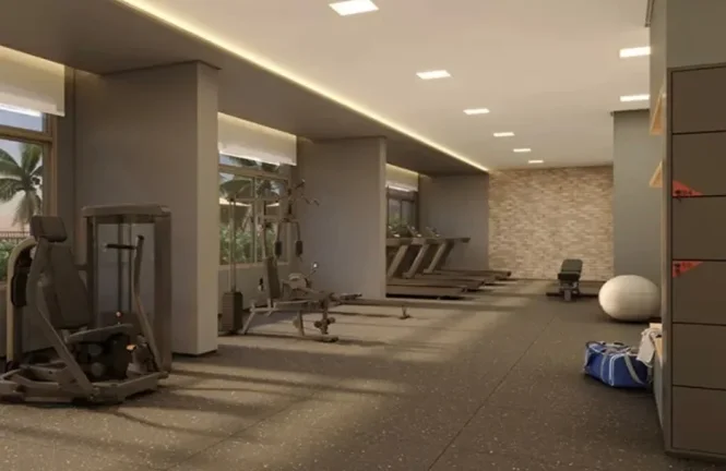 Imagem Studio 31M², 1Q, 1 Banheiro, Sacada, Academia, Piscina, Churrasqueira, Salão de Festas e Jogos, Quadra, Playground, Brinquedoteca, Bicicletário, Deck.