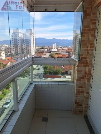Imagem Apartamento para locação em Praia Grande-SP, Tupi: 2 quartos, 1 suite, 1 sala, 2 banheiros, 1 vaga de garagem.