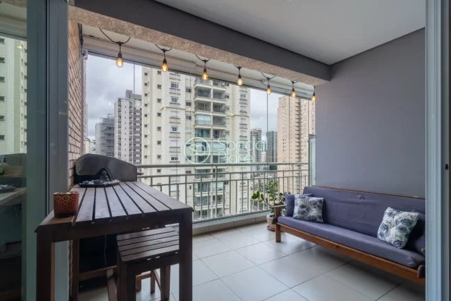 Imagem Ãtimo apartamento Ã  venda no Brooklin - Ãrea: 105,00mÂ² - Varanda com fechamento em vidro e espaÃ...