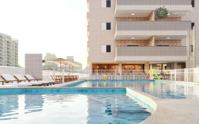 Imagem Apartamento com 3 dormitórios à venda, 140 m² por R$ 1.056.225,00 - Vila Guilhermina - Praia Grande/SP