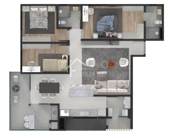 Imagem APARTAMENTO LEFFEL RESIDENCE CONDOMÍNIO COMPLETO