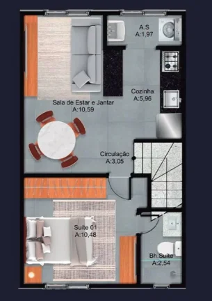 Imagem CASA COM 41.68 m² - TUPI - PRAIA GRANDE SP