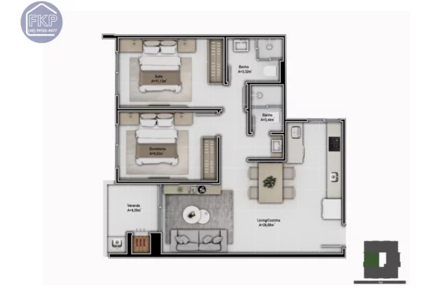 Imagem Apartamento 2 dormitórios!