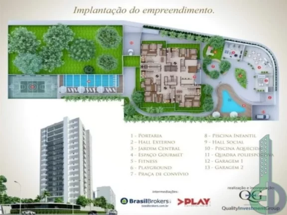 Imagem Apartamento à venda no Centro de São Caetano do Sul-SP 2 quartos, 1 suíte, 2 banheiros, 2 vagas 64m² Condomínio Di Thiene Verticale.