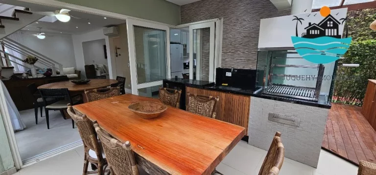 Imagem Casa para locação de Temporada em Juquehy com 4 dormitórios, 2 suítes, jacuzzi, churrasqueira, 60m da praia, max. 9 pessoas. | Juquehy Imobiliária
