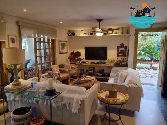 Imagem Casa para locação em condomínio com vista ao mar em Juquehy com 5 suítes, serviço de praia - Acomodação 10-12 pessoas | Juquehy Imobiliária