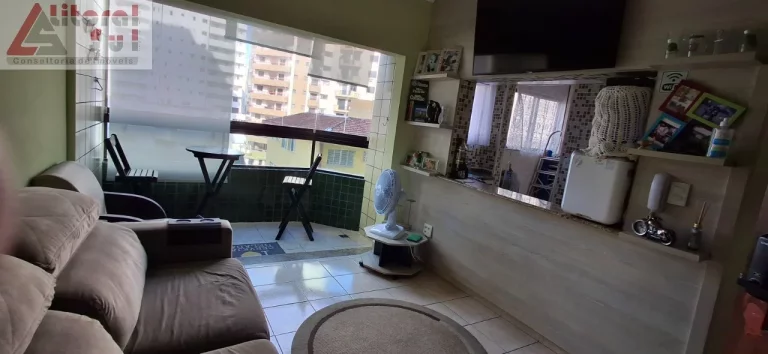 Imagem Oportunidade Imperdível: Apartamento à venda na Praia Grande-SP, no bairro Tupi, com 1 quarto, 1 sala, 1 banheiro, 1 vaga de garagem e 55m².