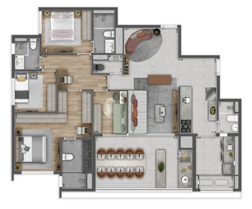 Imagem Convidamos você a repensar o morar contemporâneo, elevando seu apartamento a outro nível e trazen...