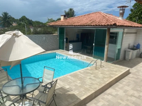 Imagem Casa montada, com área gourmet, piscina e campo, à venda em Setiba - Guarapari