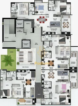 Imagem Apartamentos com varanda / sacada gourmet a 550m da pra do Bessa - AP0789