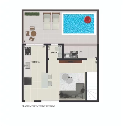 Imagem Sobrado de Condomínio com 2 dorms, 50 metros da Praia, Vila Atlântica, Mongaguá - R$ 347 mil, Cod: 1953