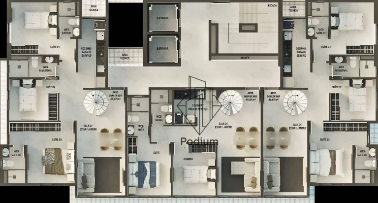 Imagem Apartamentos com varanda / sacada no bairro do Bessa - AP2496