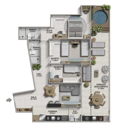 Imagem APARTAMENTO RESIDENCIAL em Rio de Janeiro - RJ, Recreio dos Bandeirantes