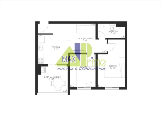 Imagem APARTAMENTO MOBILIADO/02 DORMITÓRIOS/SACADA/02 VAGAS/AR CONDICIONADO