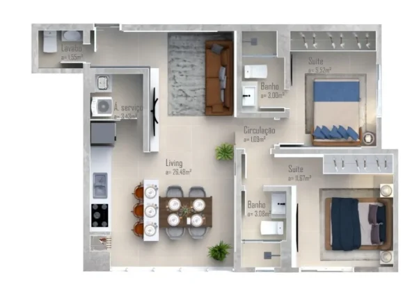 Imagem Apartamento 2 Dormitórios para venda em Florianópolis - SC