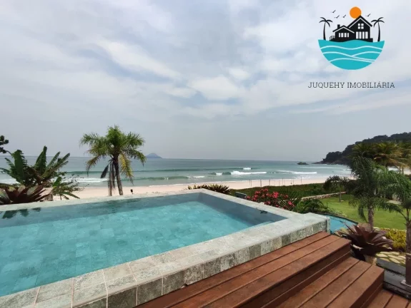 Imagem Pé na Areia com Vista ao mar - A Venda ou Locação de Temporada - Juquehy com 4 suítes, lado direito, máx. 12 pessoas | Juquehy Imobiliária