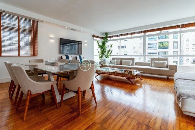 Imagem Excelente apartamento à venda no miolo do Jardim América - Área: 218m² - 03 suítes - Sala de es...