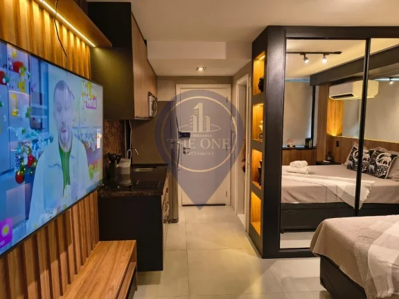 Imagem Studio à venda ou locação em Indianópolis, São Paulo-SP: 1 quarto, 2 salas, 1 banheiro, 27m² de luxo!