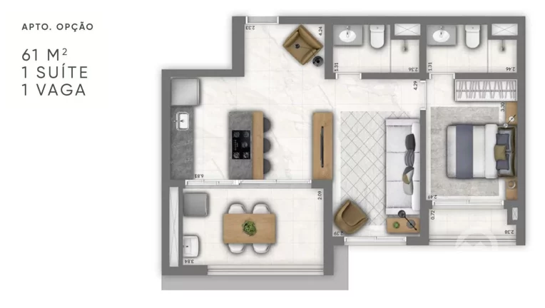 Imagem Trinity Vila Clementino - Apartamentos à venda em localização privilegiada perto Shopping Metrô Santa Cruz!