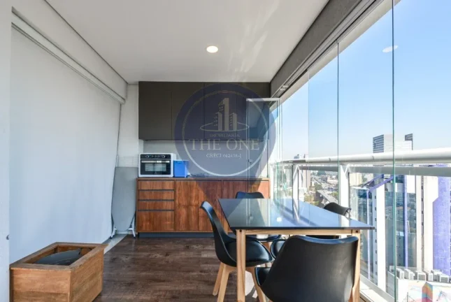 Imagem Studio de Luxo à Venda em Pinheiros - São Paulo-SP: 1 Quarto, 2 Salas, 1 Banheiro, 1 Vaga, 49m² de Pura Elegância!