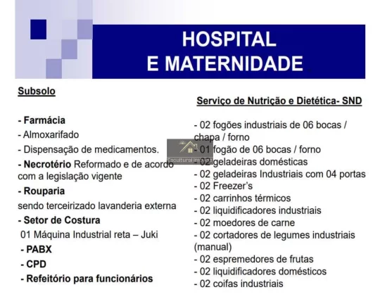 Imagem OPORTUNIDADE HOSPITAL E MATERNIDADE VENDA COM FATURAMENTO REGIÃO A.B.C 20 SALAS RECEPÇÃO VÁRIOS PONTOS DE TRABALHO E APARELHOS VER DESCRIÇÃO