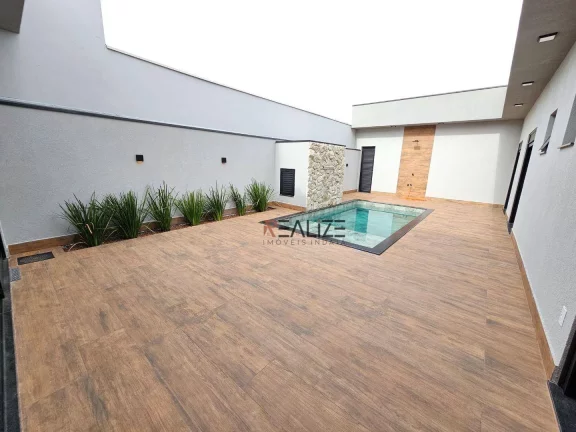 Imagem Casa térrea pronta para morar com 3 suítes à venda, 198 m² por R$ 1.690.000 - Condomínio Fechado - Indaiatuba/SP