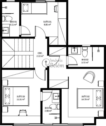 Imagem CASAS NA PLANTA DE 3 SUÍTES NO CONDOMINIO SKY PARK